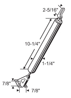 STB Screen and Storm Door Closer, Pneumatic, Economy, Aluminum