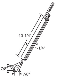 STB Screen and Storm Door Closer, Pneumatic, Medium to Heavy Duty, Aluminum