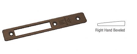 CRL Dark Bronze Right Hand Beveled Faceplate for MS1853 Series Long Throw Deadlocks