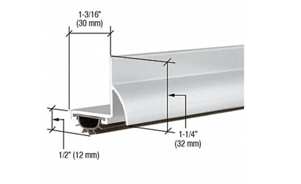 CRL Aluminum Finish "L" Shape Door Bottom - 35-3/4"