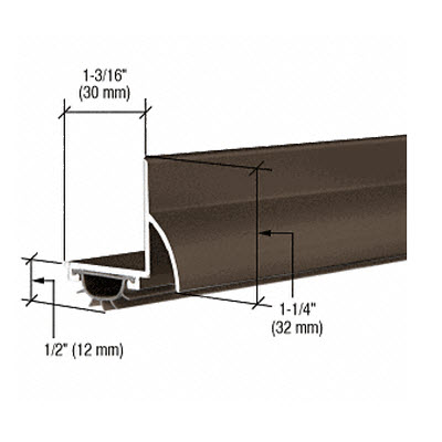 CRL Dark Bronze Anodized "L" Shape Door Bottom - 35-3/4"