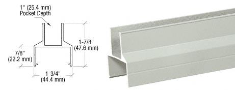 CRL Agate Gray 100 Series Bottom Rail - 20 ft Long