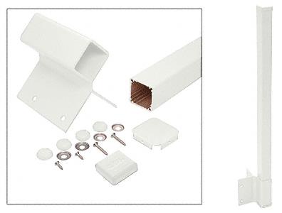 CRL 42" Oyster White 100 Series 90 Degree Fascia Mount Post Kit