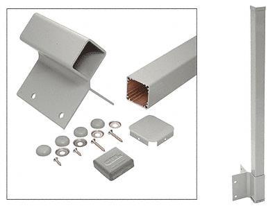 CRL 48" Agate Gray 100 Series 90 Degree Fascia Mount Post Kit