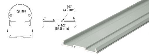 CRL Agate Gray Top Rail Infill for Pickets - 20 ft Long