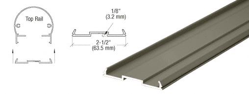 CRL Beige Gray Top Rail Infill for Pickets - 20 ft Long