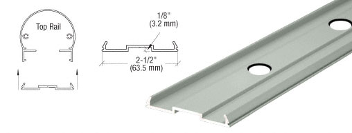 CRL Agate Gray Pre-Punched 20'1" Top Rail Infill for Pickets