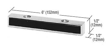 CRL Brushed Stainless Finish Header Mounted Double Door Stop