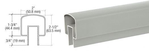 CRL Agate Gray 100 Series Top Rail  20' 1"
