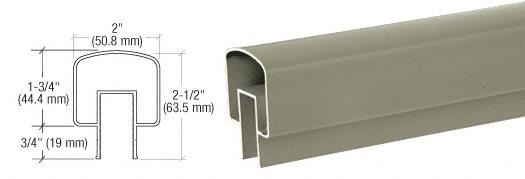 CRL Beige Gray 100 Series Top Rail 20' 1"