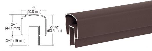 CRL Matte Bronze 100 Series Top Rail 20' 1"