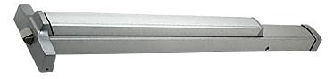 CRL Jackson 2095 Push Pad Series Satin Aluminum Left Hand Reverse Rim Panic Exit Device - 36"
