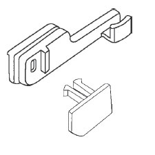 STB Shower Door Side Guide, with Pin, for Kinkead and Sterling Shower Doors
