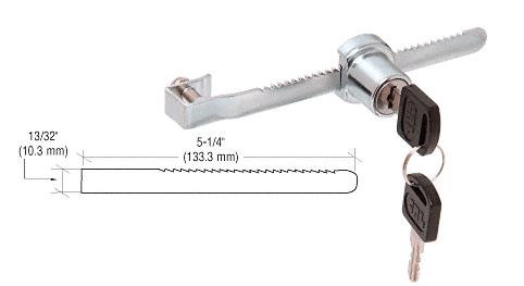 CRL Chrome Glass Showcase Lock - Keyed Alike