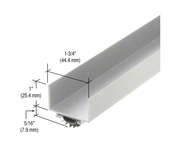 CRL Aluminum Finish Wrap Around Door Bottom with Vinyl Seal for 1-3/4 Doors 36"