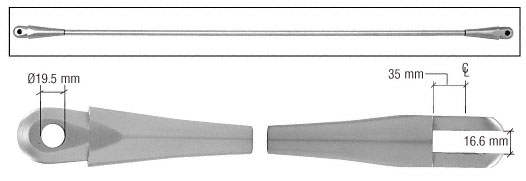 CRL Tension Rod End Fittings for 20mm Rod (Set of 2)