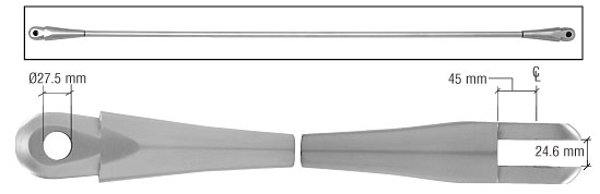 CRL Tension Rod End Fittings for 28mm Rod (Set of 2)