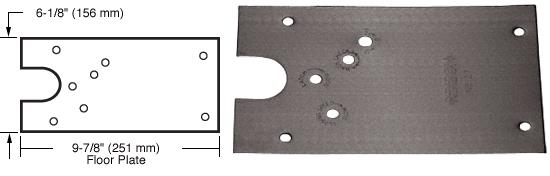 CRL Rixson Dark Bronze Finish Right Hand Offset-Hung 27 Series Floor Mounted Door Closer Cover Plate