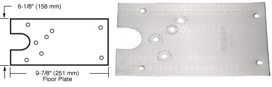 CRL Rixson Satin Chrome Finish Right Hand Offset-Hung 27 Series Floor Mounted Door Closer Cover Plate