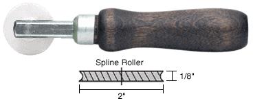 CRL Concave Edge Nylon Spline Roller 2" x 1/8" Wheel
