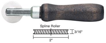 CRL Concave Edge Nylon Spline Roller 2" x 3/16" Wheel