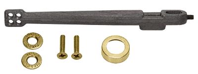 CRL Rixson Model 28 Series Center-Hung Floor Mounted Closer Arm with Polished Brass Finish Hardware