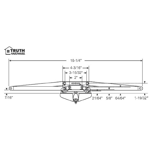 STB Sill Mounted Awning Window Operator, Bronze, 16-1/4"
