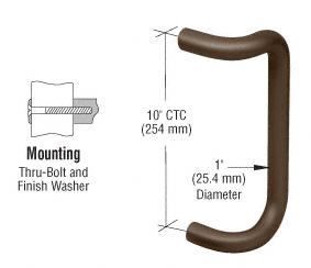 CRL Duranodic Bronze 10" Single Offset Door Pull