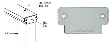 CRL 200 Series Agate Gray Decorative End Cap
