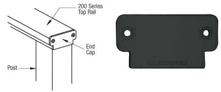 CRL 200 Series Matte Black  Decorative End Cap