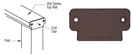 CRL 200 Series Matte Bronze Decorative End Cap