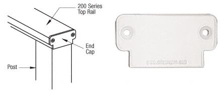 CRL 200 Series Sky White Decorative End Cap