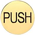 2" Round Polished Brass Push Indicator