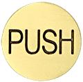 2" Round Satin Brass Push Indicator