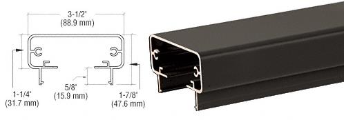 CRL 200 Series Matte Black Top Rail 20'1" Long