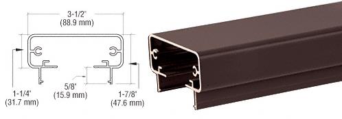 CRL 200 Series Matte Bronze Top Rail 20'1" Long