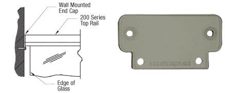 CRL 200 Series Beige Gray Wall Mount End Cap