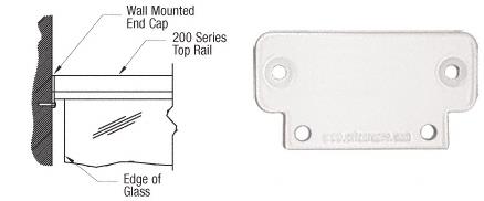 CRL 200 Series Sky White Wall Mount End Cap