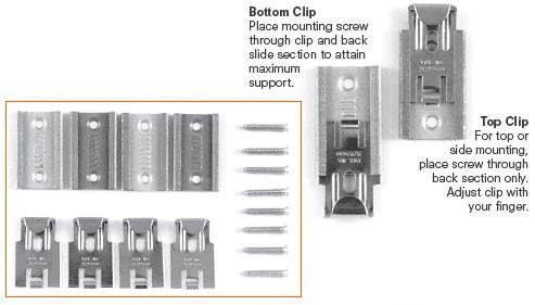 CRL 1/2" Nickel Adjustable Mirror Clamp Set for Seamed Mirror  -  Replaced with Part Number 64112