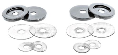 CRL Chrome Replacement Washers for Back-To Back Solid Pull Handles - Set