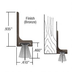 CRL 36" Dark Bronze Painted Door Sweep Weatherseal - 36 in Long