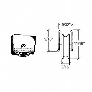 CRL Nylon Press-Fit Wheel Assembly for Somaca H-Bar