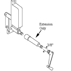 STB Awning Operator Extension, Over-Sill, White/REPLACED BY 37-161-6W