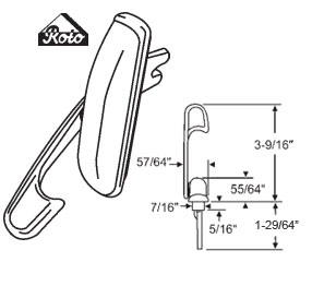 STB Multi-Point Latch Actuator, White, 1-29/64"