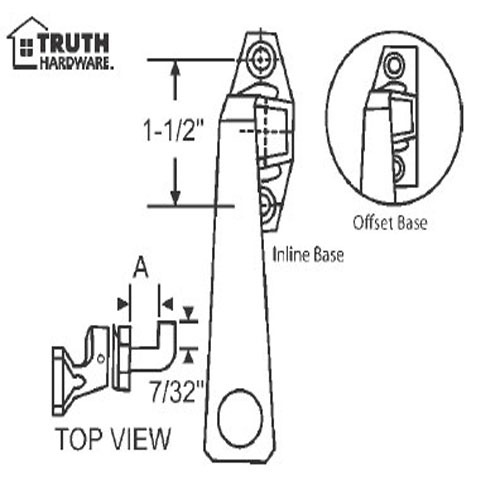 STB Casement Window Locking Handle with Pole Ring, Left Hand, Chesnut Bronze, 1-1/2" Screw Holes