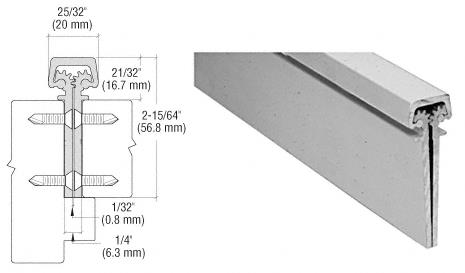 CRL 350 Series Satin Anodized Heavy-Duty Concealed Continuous Hinge