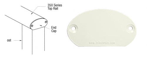 CRL Oyster White 350 Series Decorative End Cap