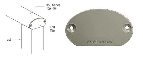 CRL Beige Gray 350 Series Decorative End Cap