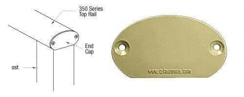 CRL Chromate (Unfinished) 350 Series Decorative End Cap