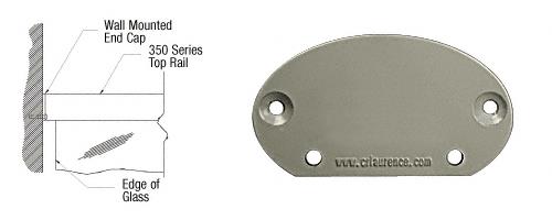 CRL Beige Gray 350 Series Wall Mount End Cap